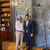 Speaker of the Hellenic Parliament Nikitas Kaklamanis Meets with University of Athens Rector Professor Gerasimos Siasos